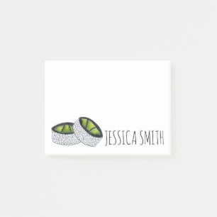 Personlig Avocado Sushi Roll Japansk mat Post-it Block