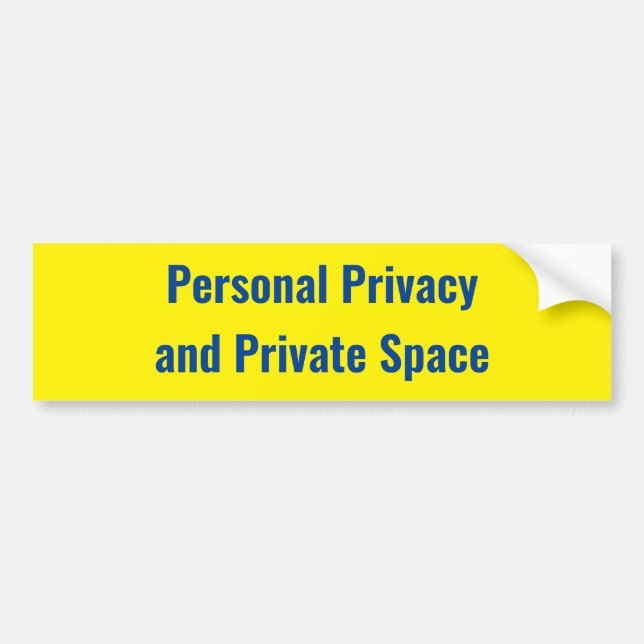 Personlig avskildhet och privat utrymme - bildekal (Framsidan)