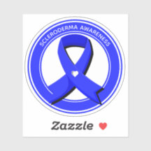 Personlig Awareness Blue Ribbon White Heart