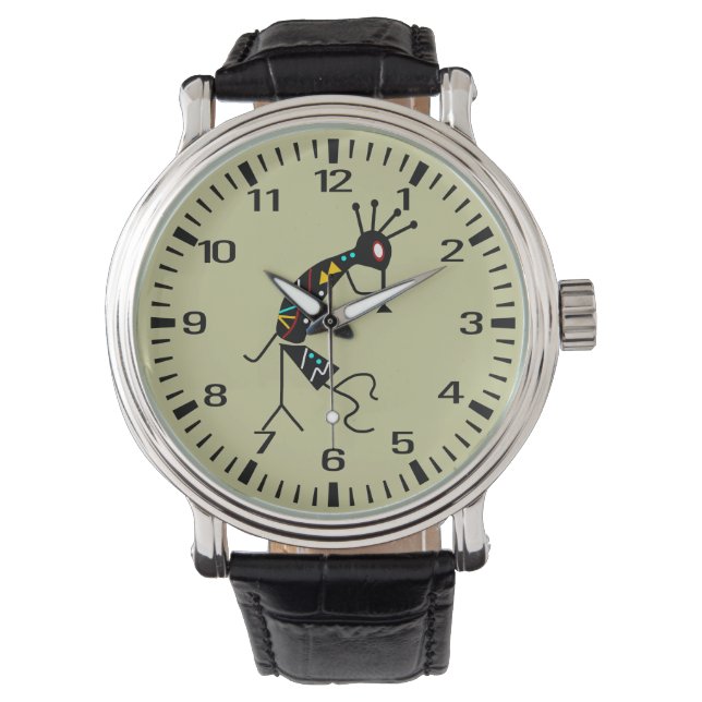 Personlig Aztec Southwest Tribal Kokopelli Armbandsur (Framsida)