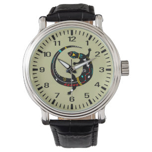 Personlig Aztec Southwest Tribal Lizard Design Armbandsur