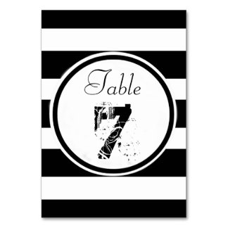 Personlig B&W Bröllop Bordsnummer
