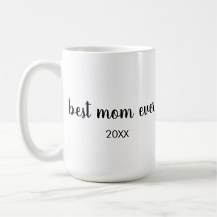 Personlig B&W daterad bästa mamma någonsin Kaffemugg