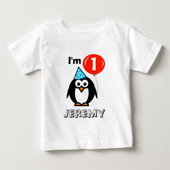 Personlig babian 1:a födelsedag party-skjorta tröja (Framsida)
