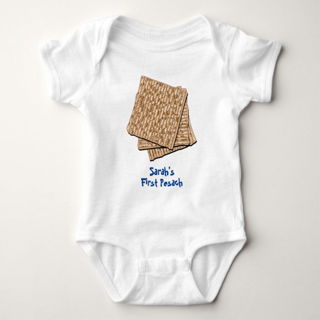 Personlig Baby 1st Pesach Baby Bodydräkt T Shirt (Framsida)