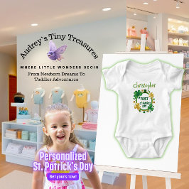 Personlig Baby 1st St. Patrick's Day Bodydräkt T Shirt