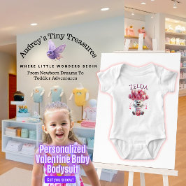 Personlig Baby 1st Valentines day Bodydräkt T Shirt