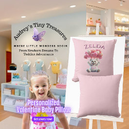 Personlig Baby 1st Valentines day Pillow Kudde