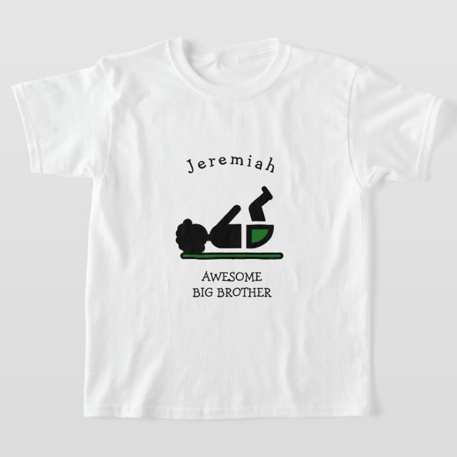 Personlig Baby Afro FANTASTISK BIG BROTHER T Shirt (Laydown)