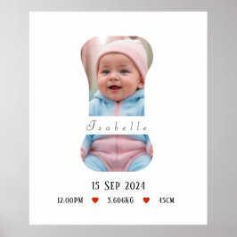 Personlig Baby Alphabet Brev - I - Poster