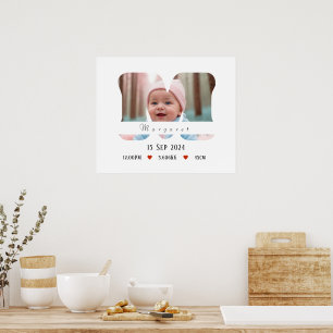 Personlig Baby Alphabet Brev - M - Poster