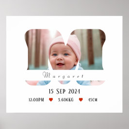 Personlig Baby Alphabet Brev - M - Poster