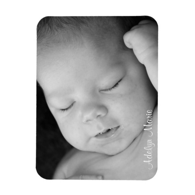 Personlig Baby annons Photo Magnet (Vertikal)