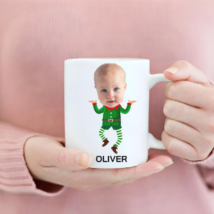 Personlig Baby Ansikte: Ljuskjulen Elf Kaffemugg