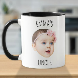 Personlig Baby Ansikte Photo Mugg för ny farbror