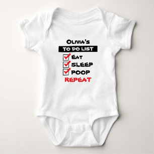 Personlig Baby ATT GÖRA LISTA T Shirt