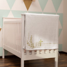 Personlig Baby Baptism Guld Kor Blommigt