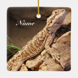 Personlig Baby: Beared Dragon Lizard Julgransprydnad Keramik