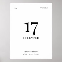Personlig Baby Birance Poster - Minimalistisk desi