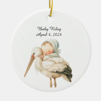 Personlig Baby Birth Notification Ornament