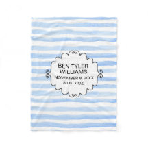Personlig Baby blue och vit stripe