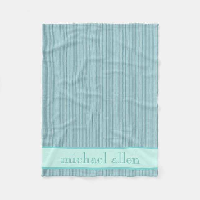 Personlig Baby blue-turkos Blanket Fleecefilt (Framsidan)