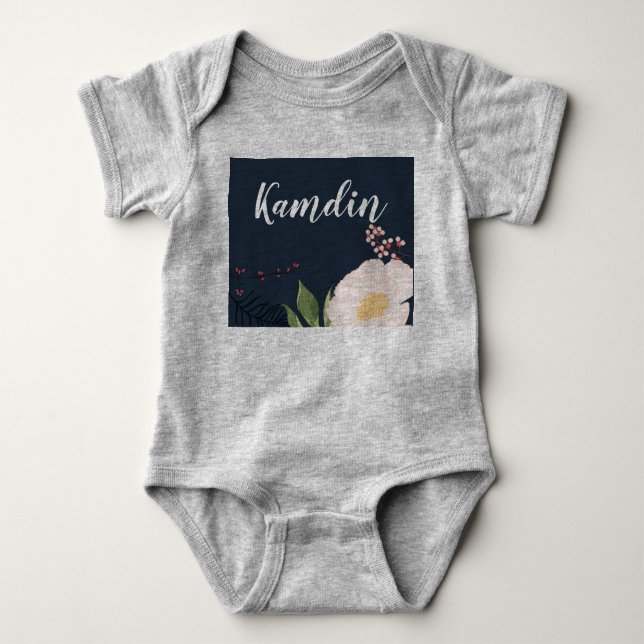 Personlig Baby Body Kostym Baby Rosa Cosmos på Na T Shirt (Framsida)