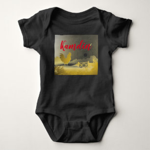Personlig Baby Body Kostym Sunny God morgon Farm C T Shirt