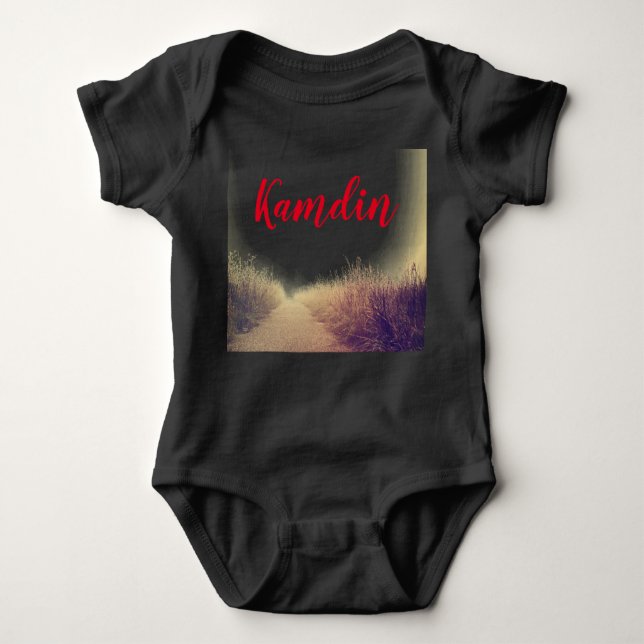 Personlig Baby Body Kostym Sunrise Pathway Walkwa T Shirt (Framsida)