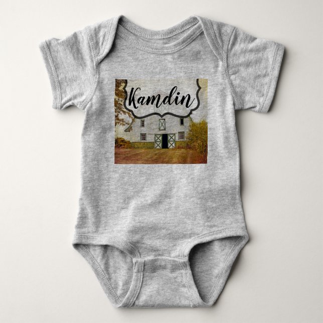 Personlig Baby Body Kostym Sunset Barn Land Ru T Shirt (Framsida)