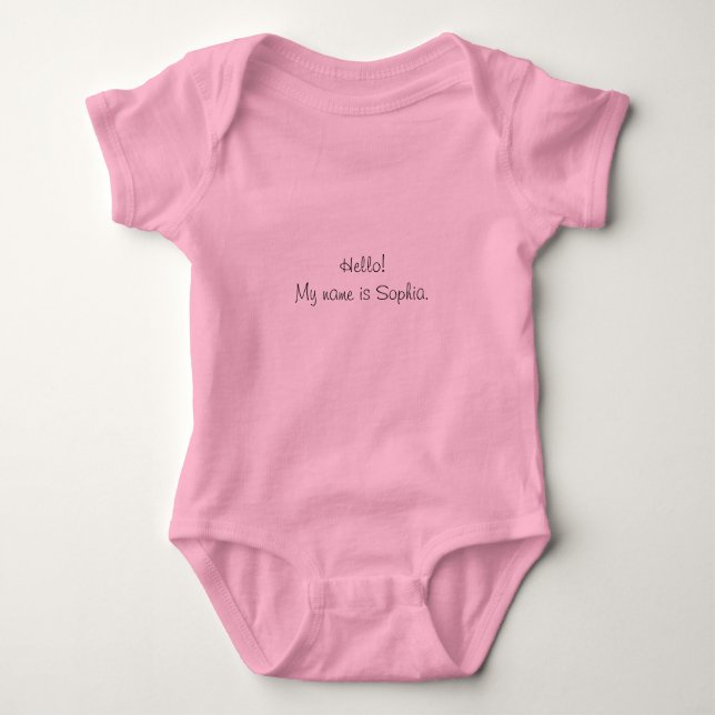 Personlig Baby Body Kostym T Shirt (Framsida)