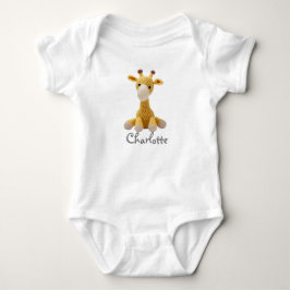 Personlig Baby Bodydress Crochet Giraffe T Shirt