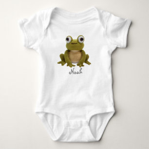 Personlig Baby Bodykosti, Crochet Frog T Shirt