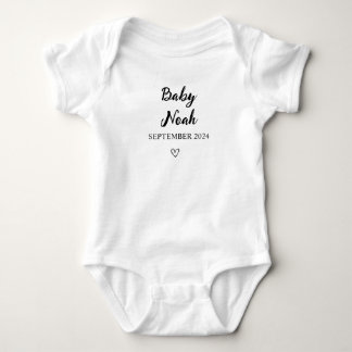 Personlig Baby Bodykostym med eget namn och Da T Shirt