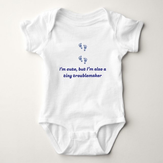 Personlig Baby Bodykostym med Superskoj offerter T Shirt (Framsida)
