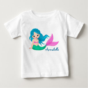 Personlig Baby Bra Jersey T-Shirt/Sjöjungfru T Shirt