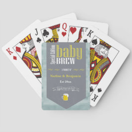 Personlig Baby Brew Beer Label Funny Shower Casinokort