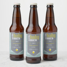 Personlig Baby Brew Beer Label Funny Shower