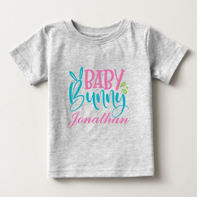 Personlig Baby Bunny - Påsk T Shirt (Framsida)