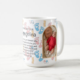 Personlig Baby Christian Prayer Keepsaké Kaffemugg