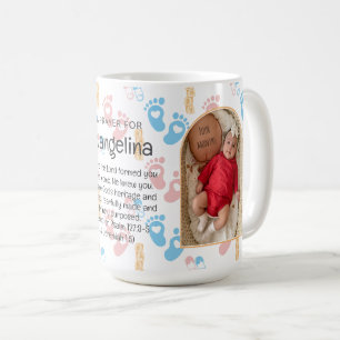 Personlig Baby Christian Prayer Keepsaké Kaffemugg