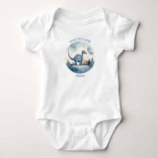 Personlig baby Dinosaur-kroppsdräkt T Shirt