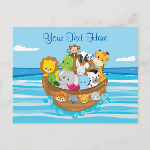 Personlig Baby djur Noahs Ark Theme Vykort