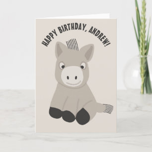 Personlig Baby Donkey Birthday Kort