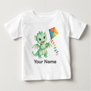 Personlig Baby Drake som håller Kite Barn  T Shirt