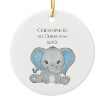 Personlig Baby Elephant Blue Baby 1:a jul
