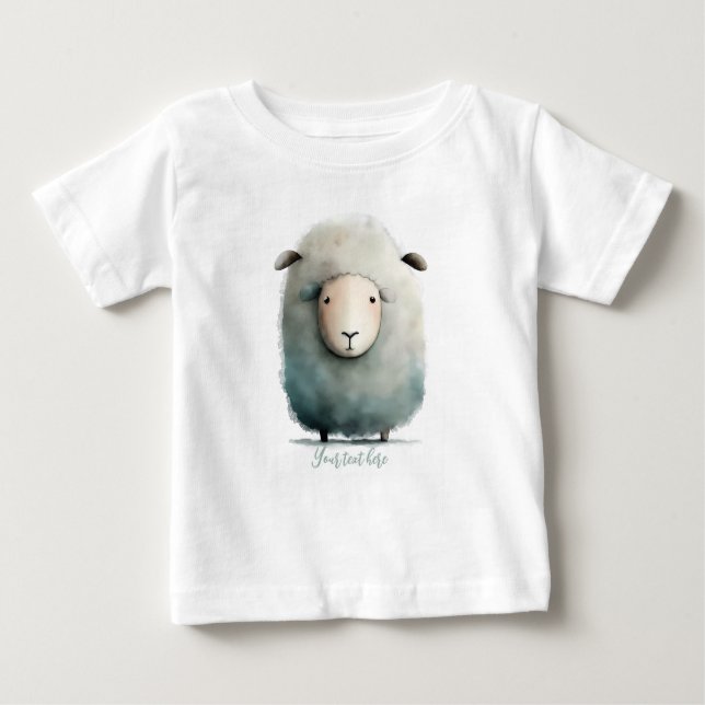 Personlig Baby får, bodydräkt T Shirt (Framsida)