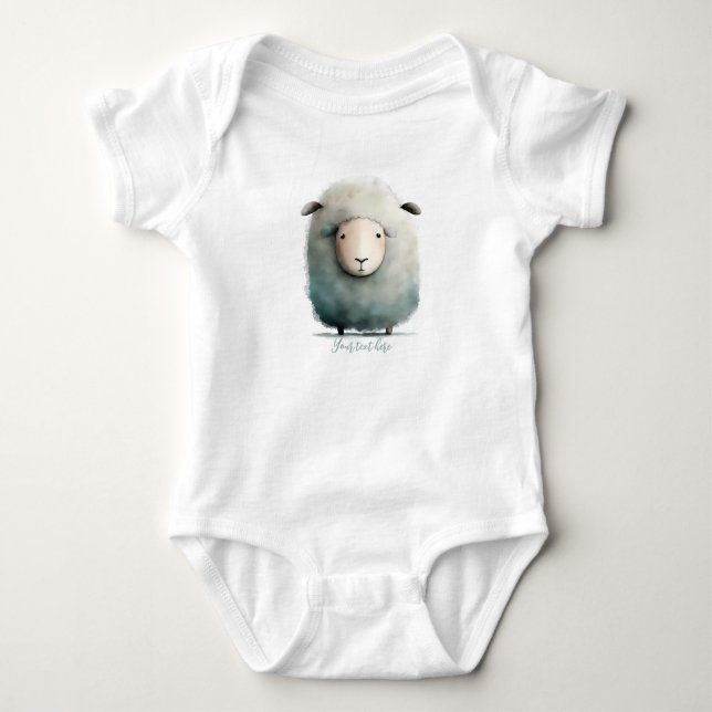 Personlig Baby får, bodydräkt T Shirt (Framsida)