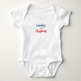 PERSONLIG BABY FIRST CHRISTMAS-kardydräkt T Shirt