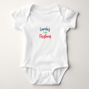PERSONLIG BABY FIRST CHRISTMAS-kardydräkt T Shirt